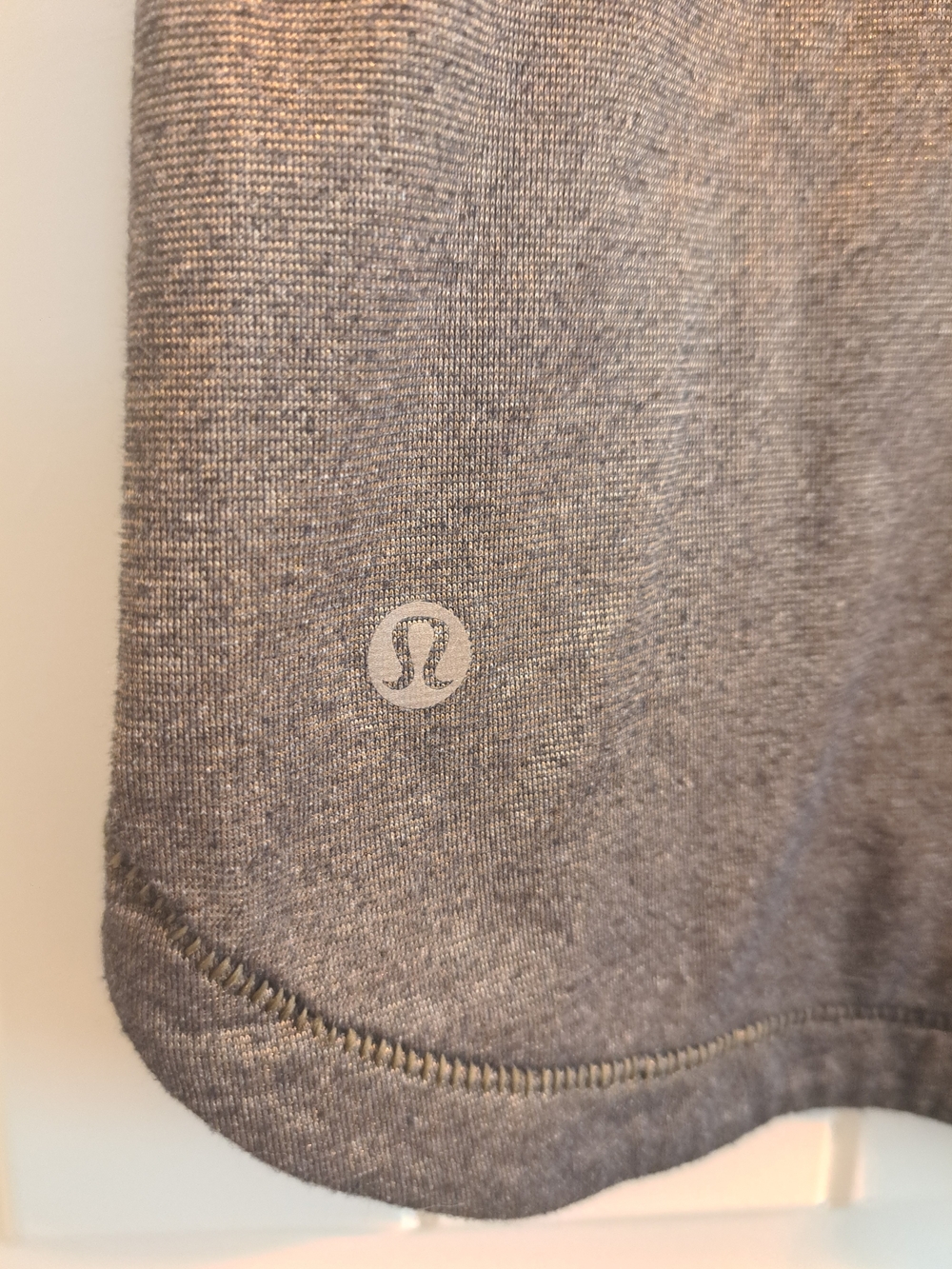 Lululemon What The Sport Tee V-Neck - Heathered Black / Gold Sparkle - Picture 9 of 15